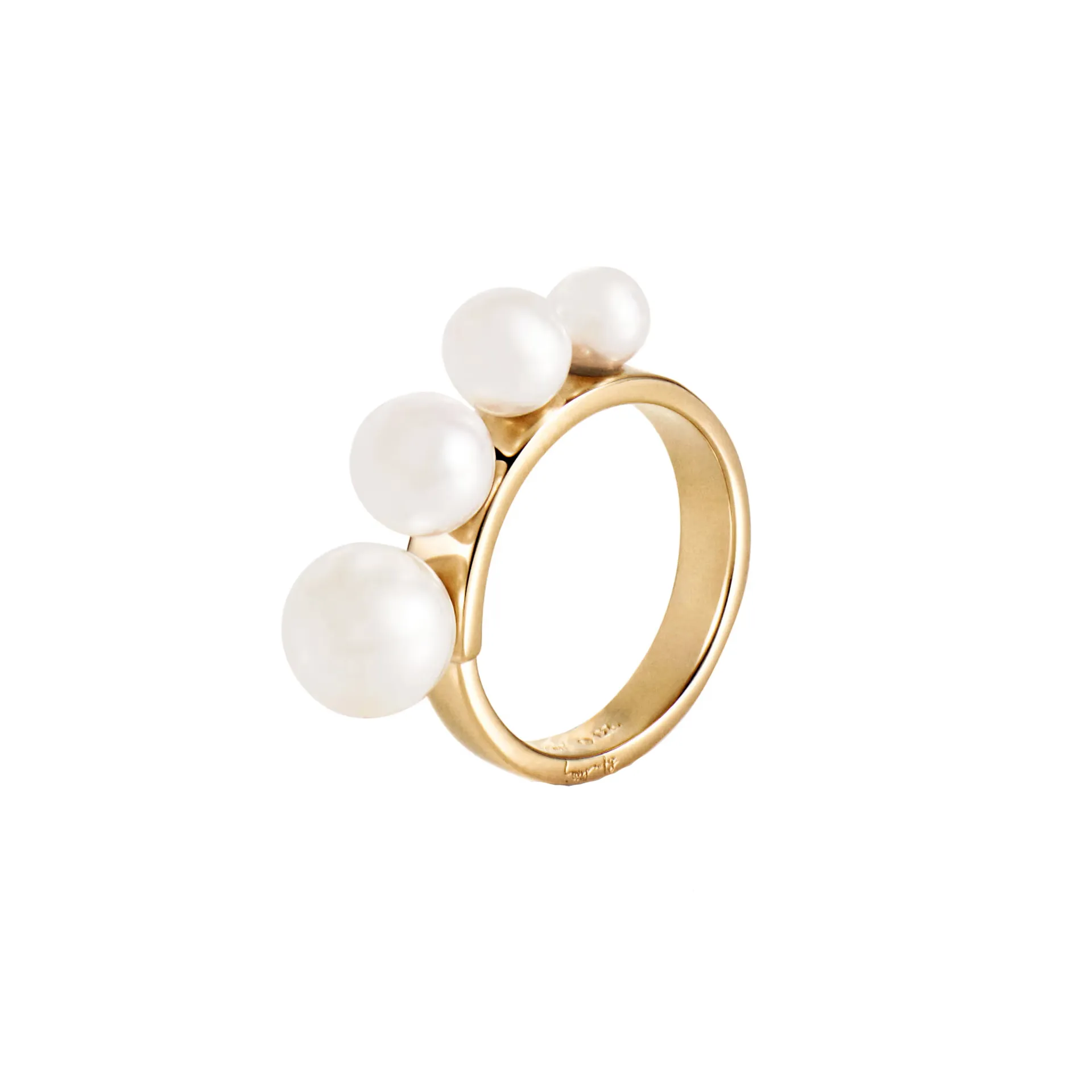 Efva Attling strings of pearls ring gold plated silver efva attling 13 108 02402 hos Jarl Sandin