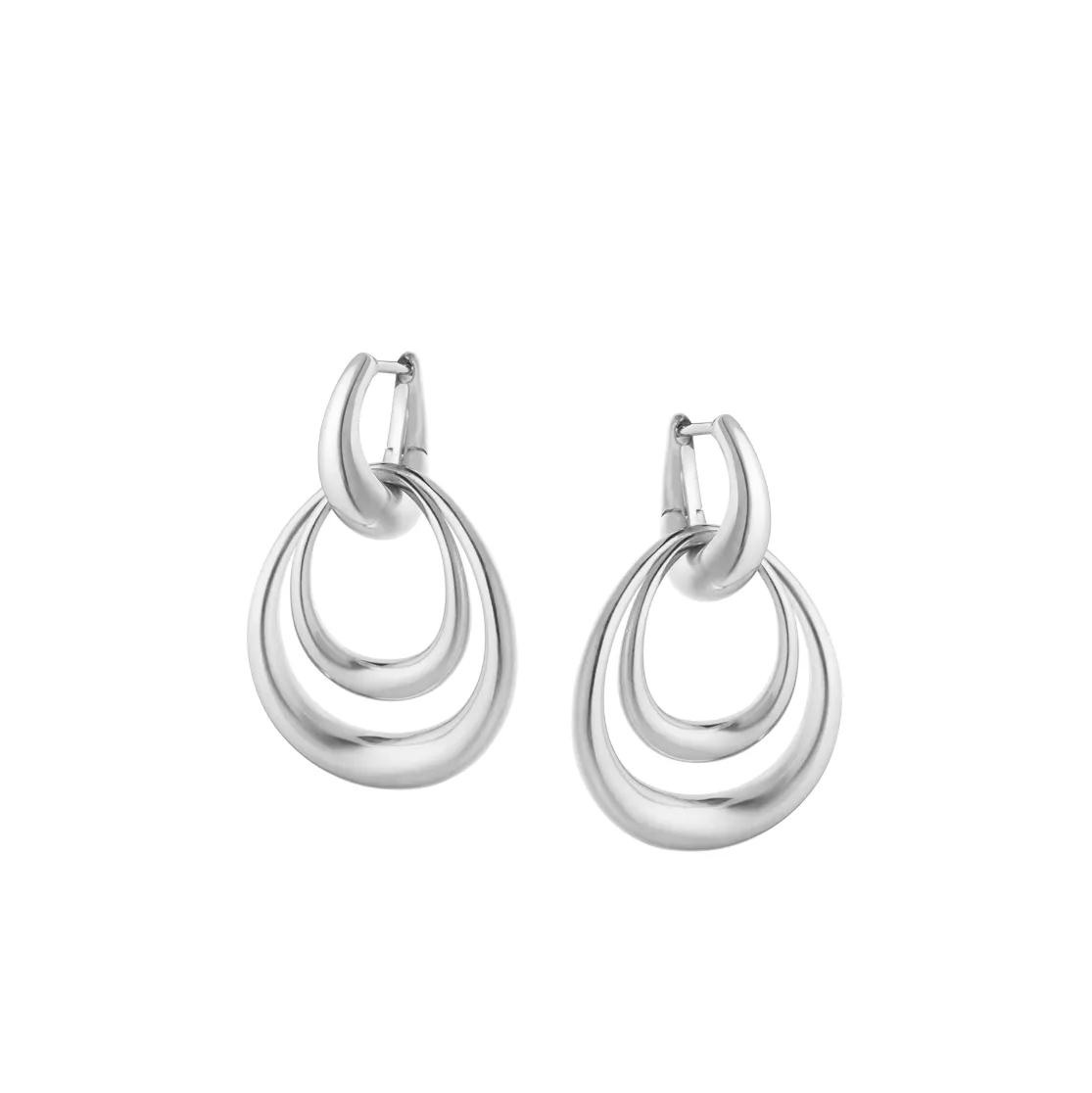 Georg Jensen 20001943 OFFSPRING DOUBLE ELEMENT EARRING 433E SILVER 01 hos Jarl Sandin