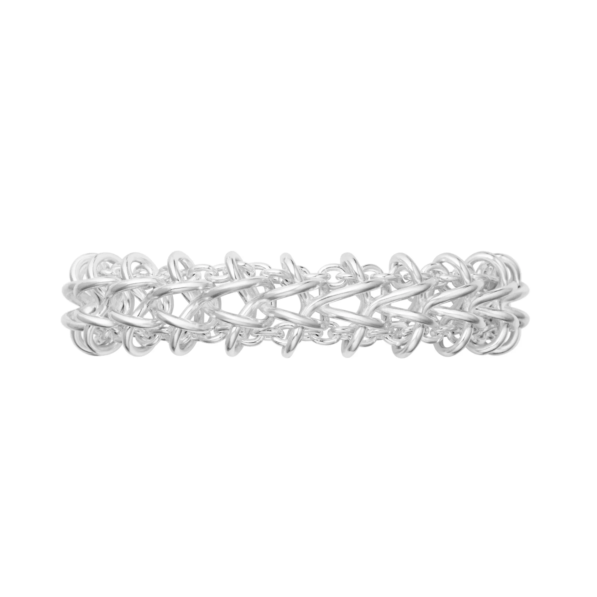 Georg Jensen 20002034 WEFT BRACELET 663C SILVER DOUBLE LINK hos Jarl Sandin