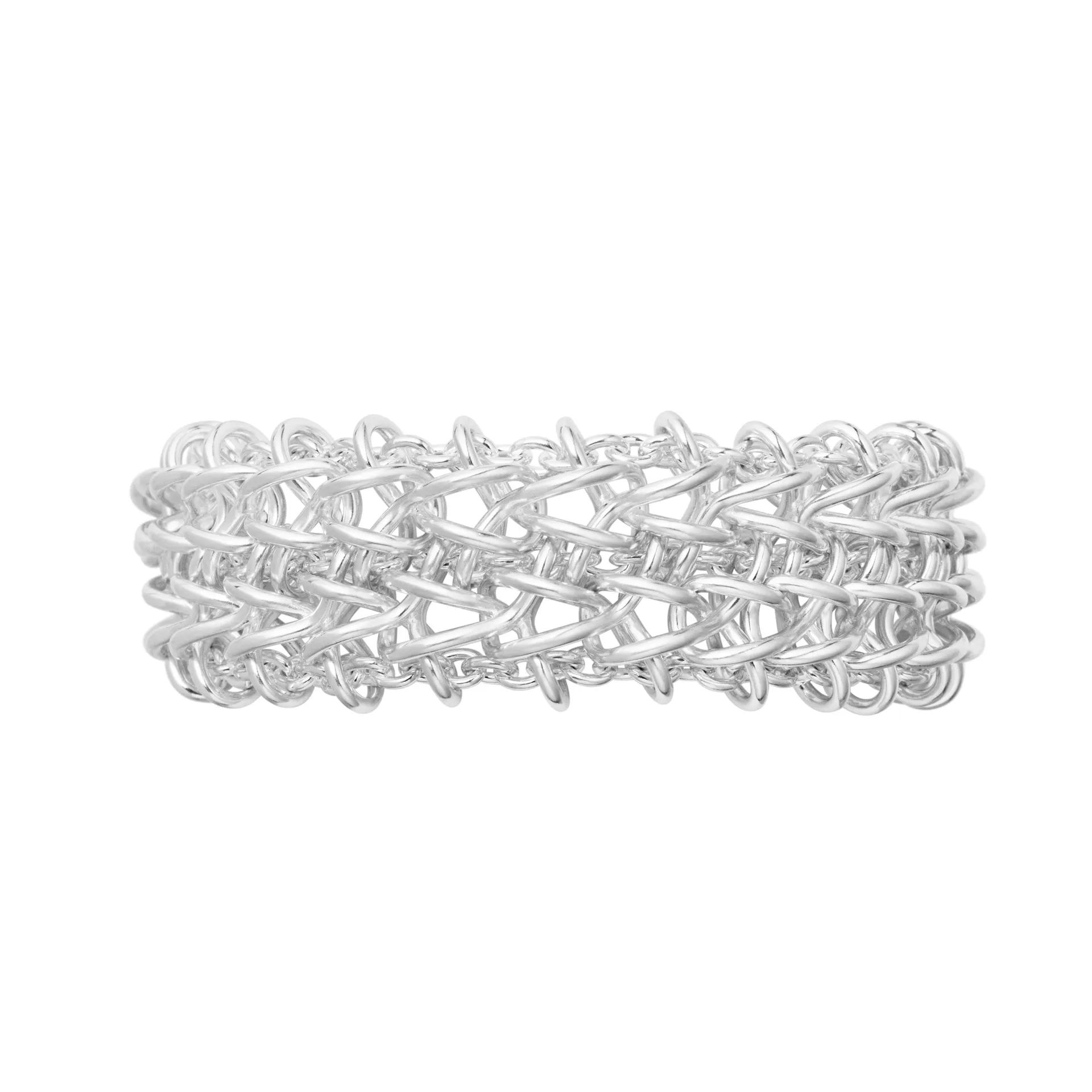 Georg Jensen 20002035 WEFT BRACELET 663D SILVER TRIPLE LINK hos Jarl Sandin