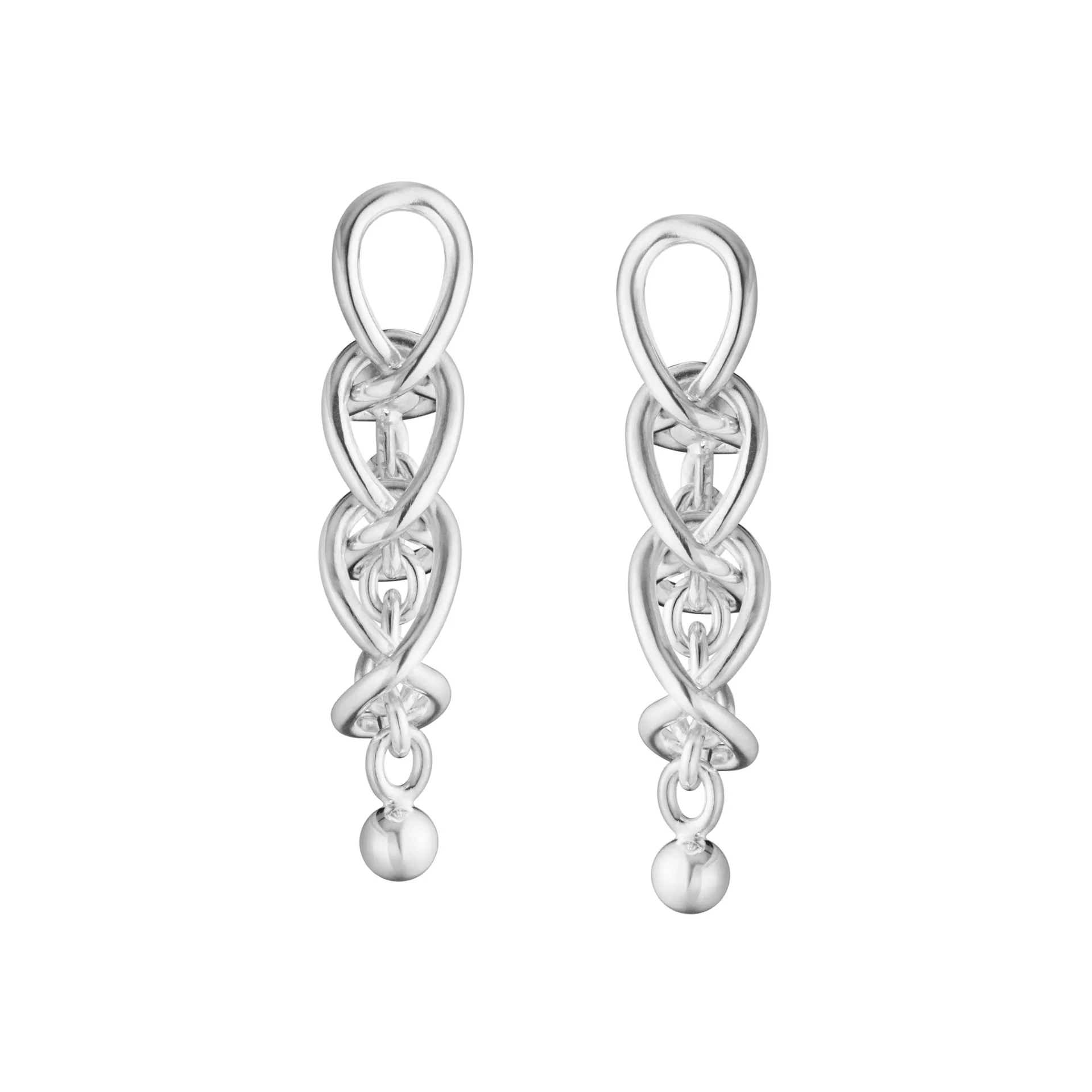 Georg Jensen 20002036 WEFT EARRING 663A SILVER 3 LINKS 01 hos Jarl Sandin