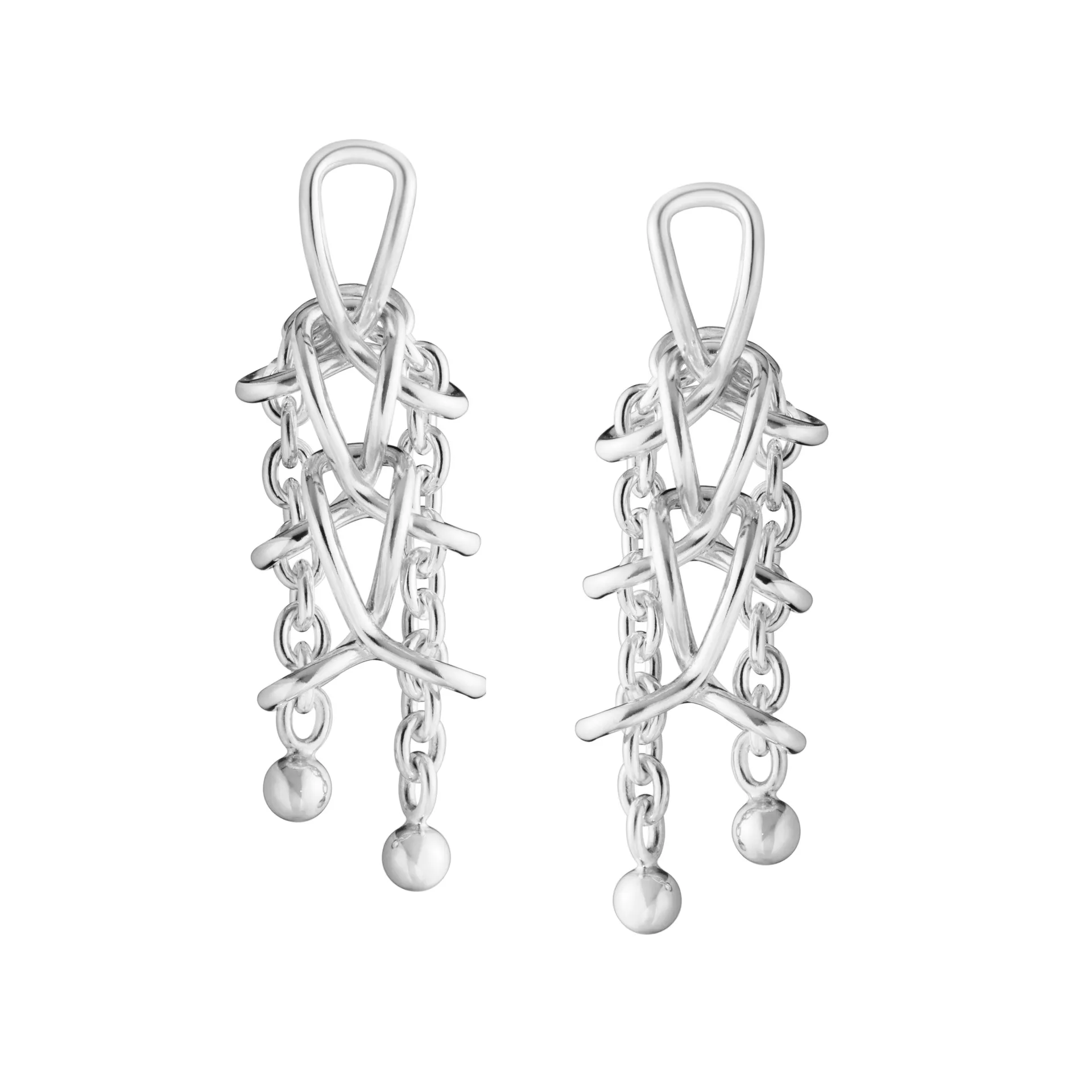 Georg Jensen 20002037 WEFT EARRING 663B SILVER DOUBLE 01 hos Jarl Sandin