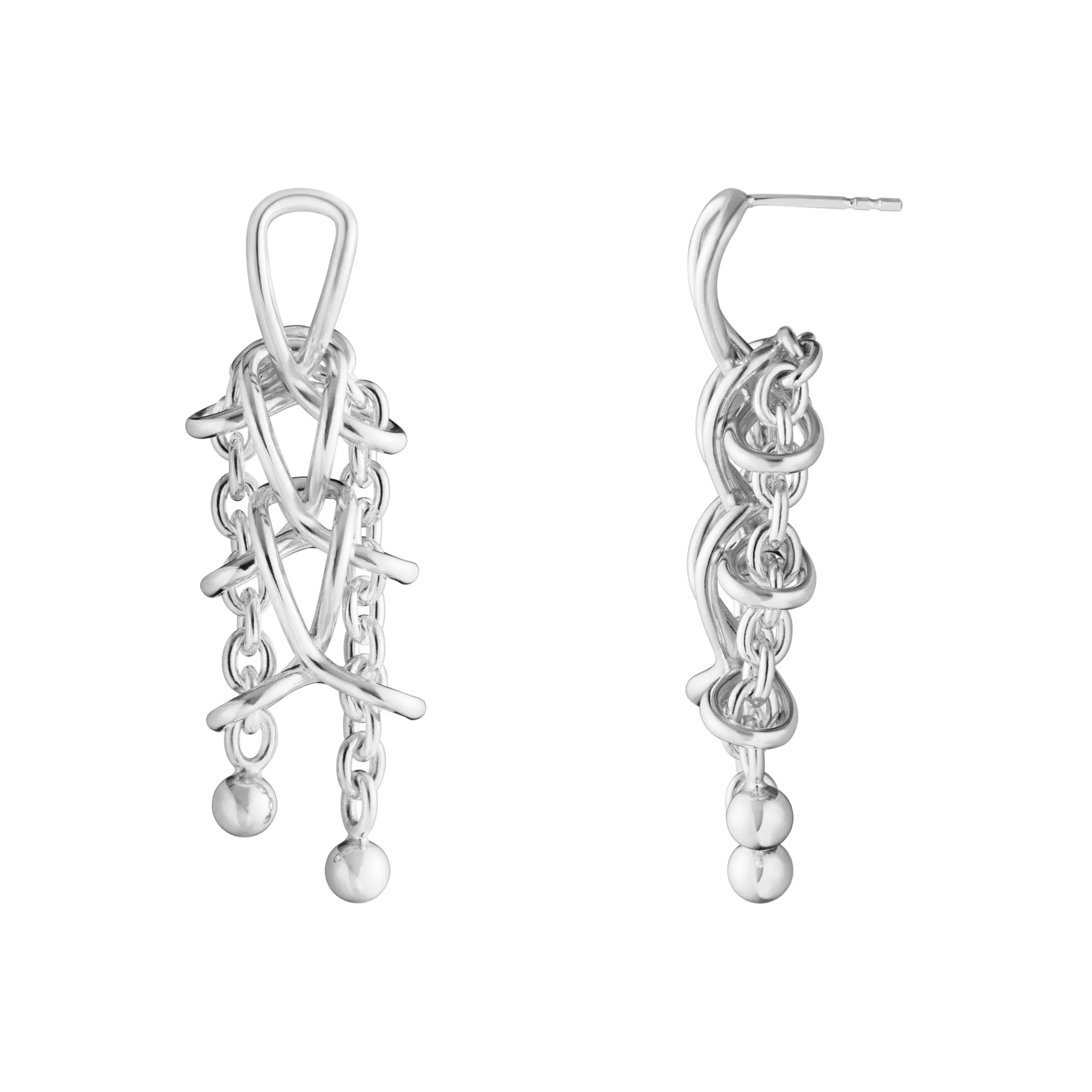 Georg Jensen 20002037 WEFT EARRING 663B SILVER DOUBLE 02 hos Jarl Sandin