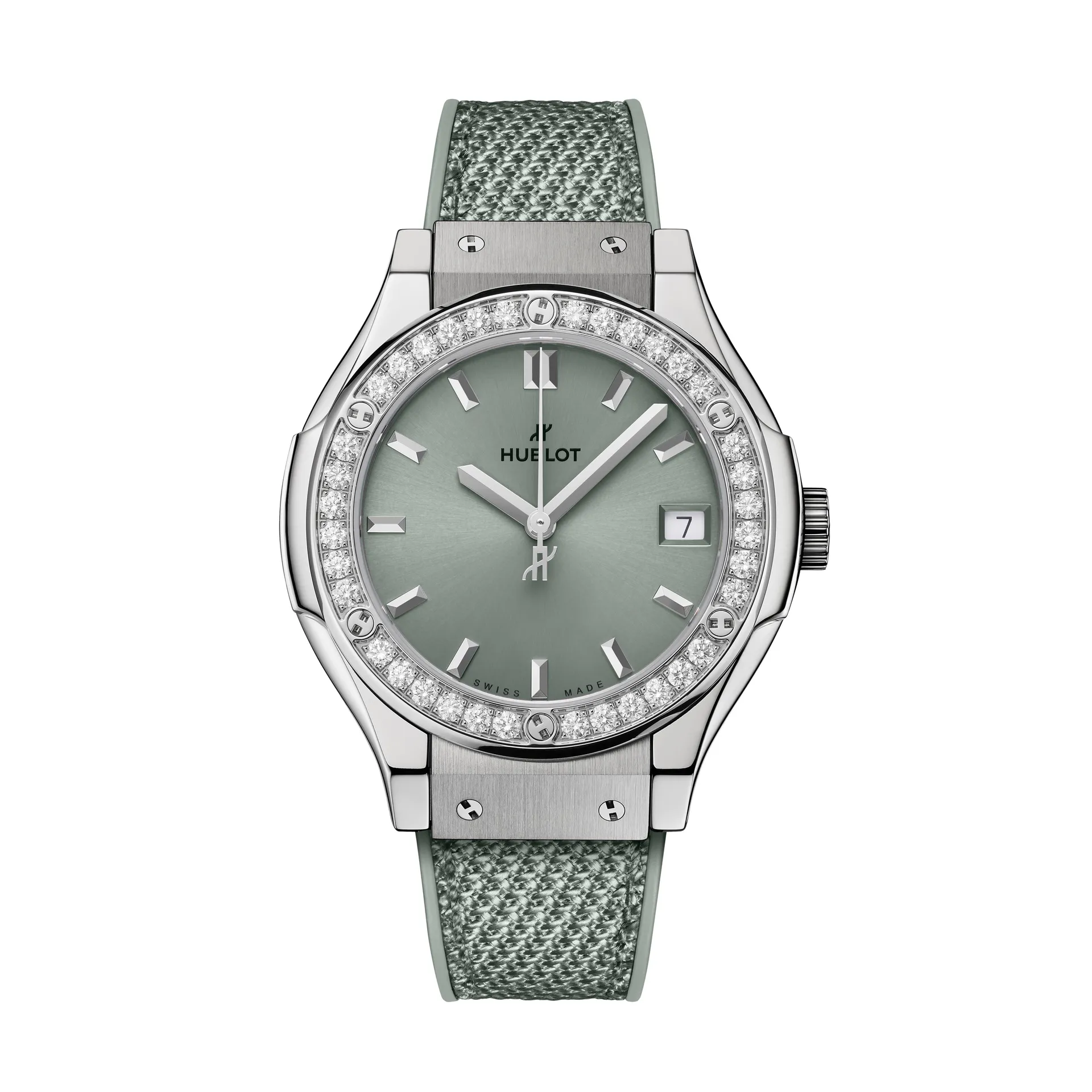 Classic Fusion Titanium Sage Green Diamonds 33MM 581NX891GNR1104 hos Jarl Sandin hos Jarl Sandin