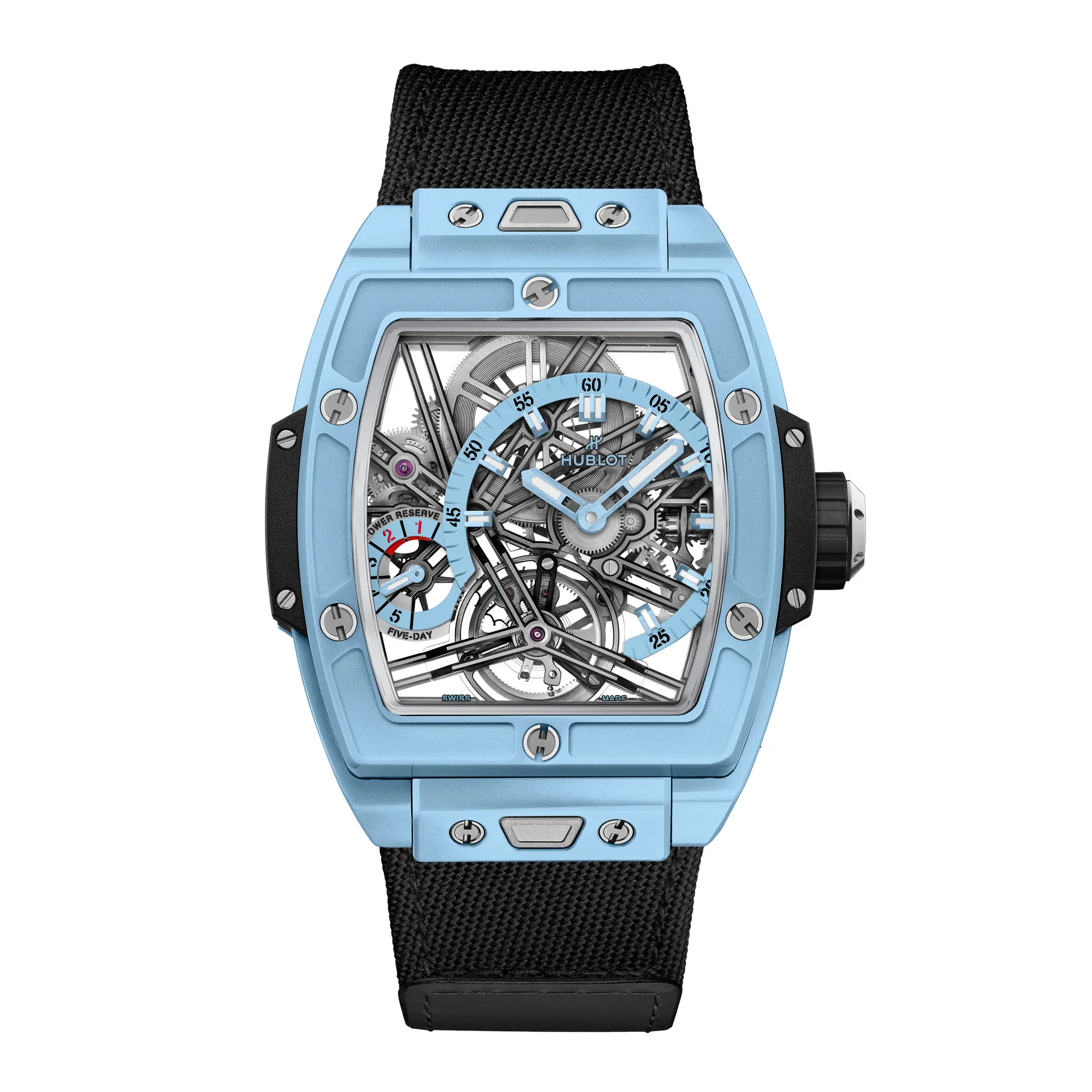 Spirit of Big Bang Tourbillon 5 Day Power Reserve Sky Blue Ceramic 42MM 645EX5123NR hos Jarl Sandin hos Jarl Sandin