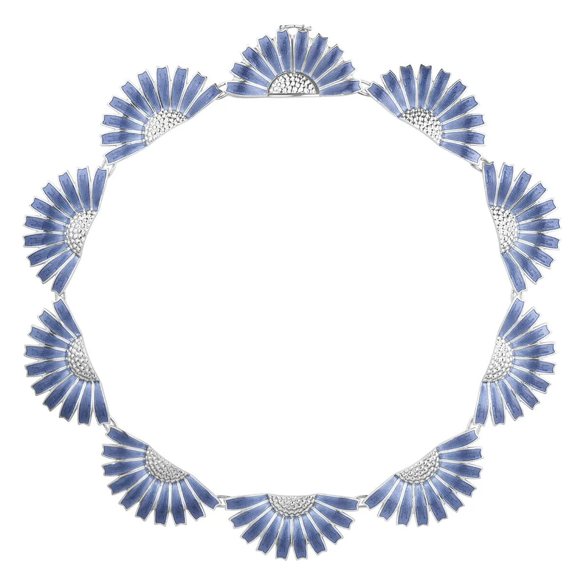 Georg_Jensen_20001550_DAISY_HALF_FLOWER_NECKLACE_SILVER_RH_BLUE_ENAMEL_hos_Jarl_Sandin