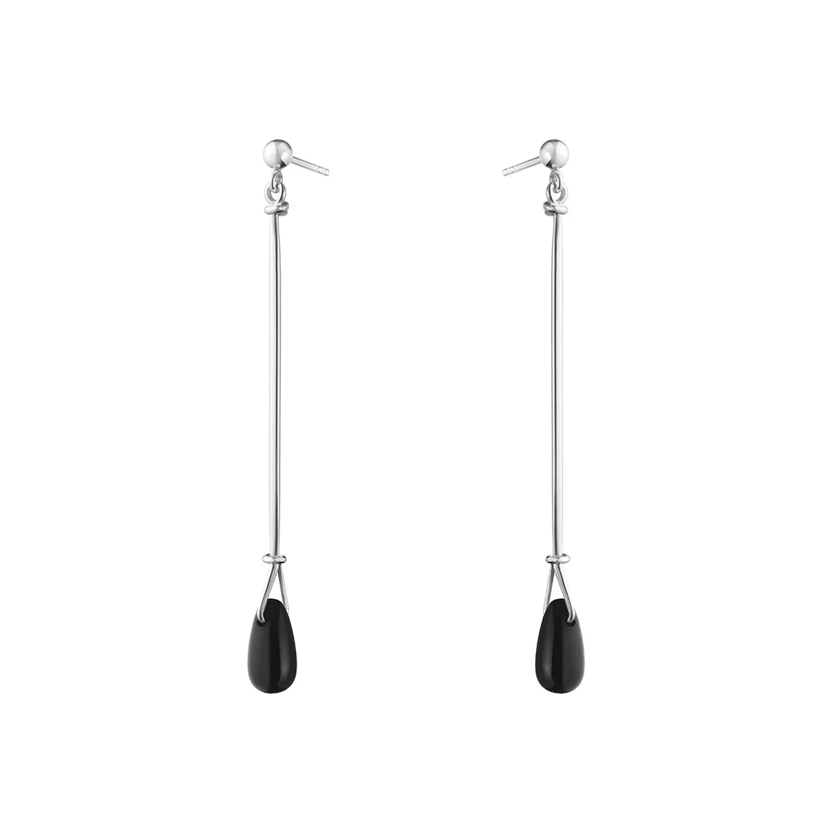 Georg_Jensen_20001653_VIVIANNA_LONG_EARRING_660A_SILVER_BLACK_AGATE_kopiera_hos_Jarl_Sandin