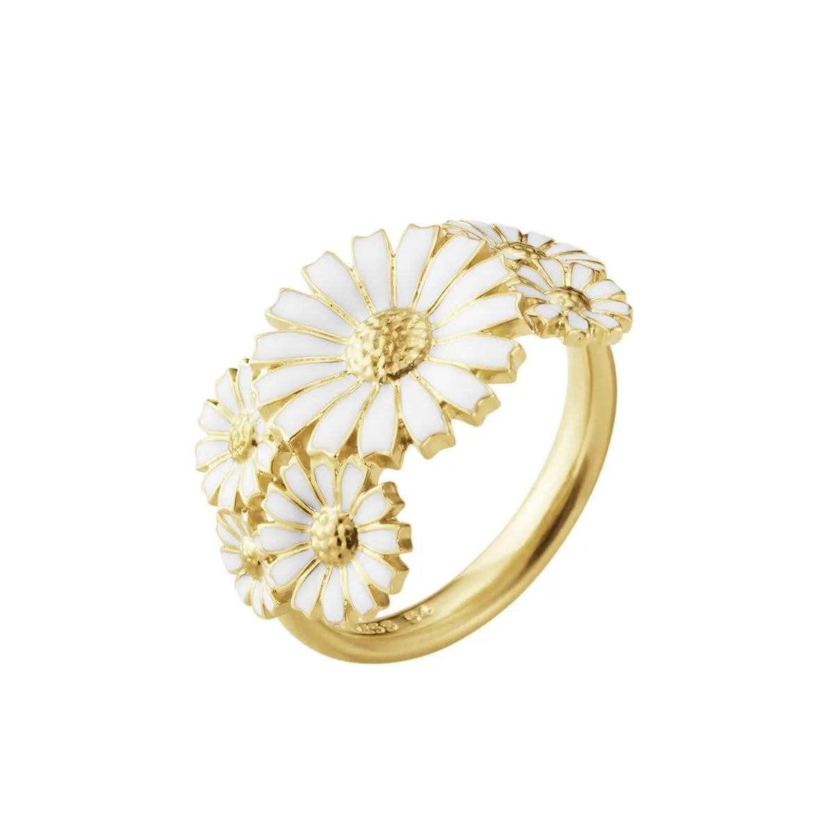 Georg_Jensen_20001672_DAISY_LAYERED_RING_SILVER_GP_WHITE_ENAMEL_-kopiera_hos_Jarl_Sandin