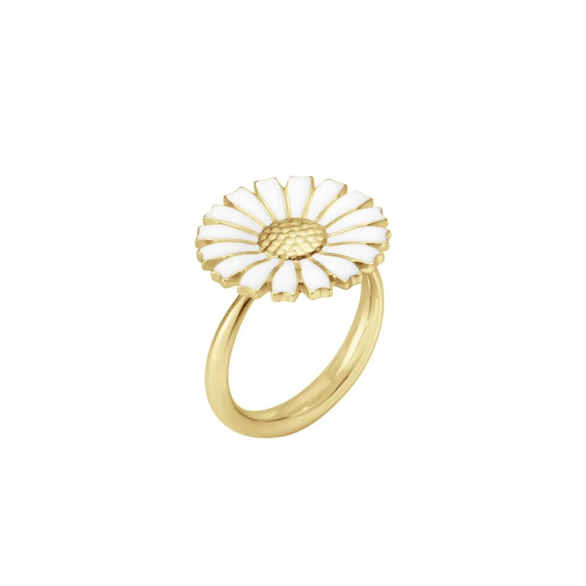 Georg_Jensen_20001773_DAISY_PLAIN_SHANK_RING_SILVER_GP_WHITE_ENAMEL_18_MM_kopiera_hos_Jarl_Sandin
