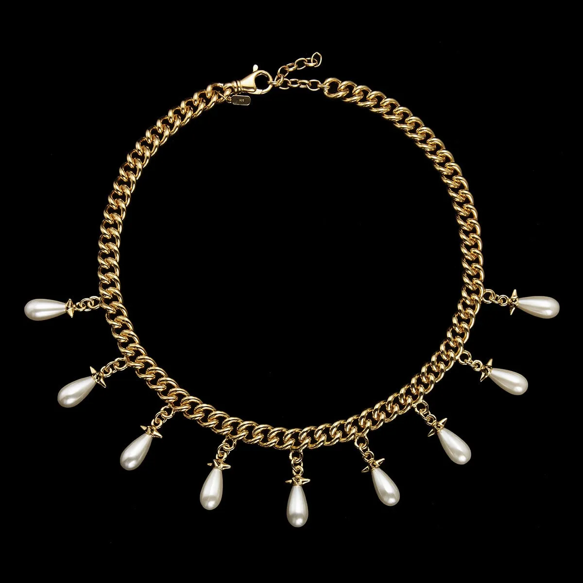 Maria_Nilsdotter_MD-06-NEC-63-Chunky_Chain_Drop_Pearls_Gold_Plated_Silver_hos_Jarl_Sandin