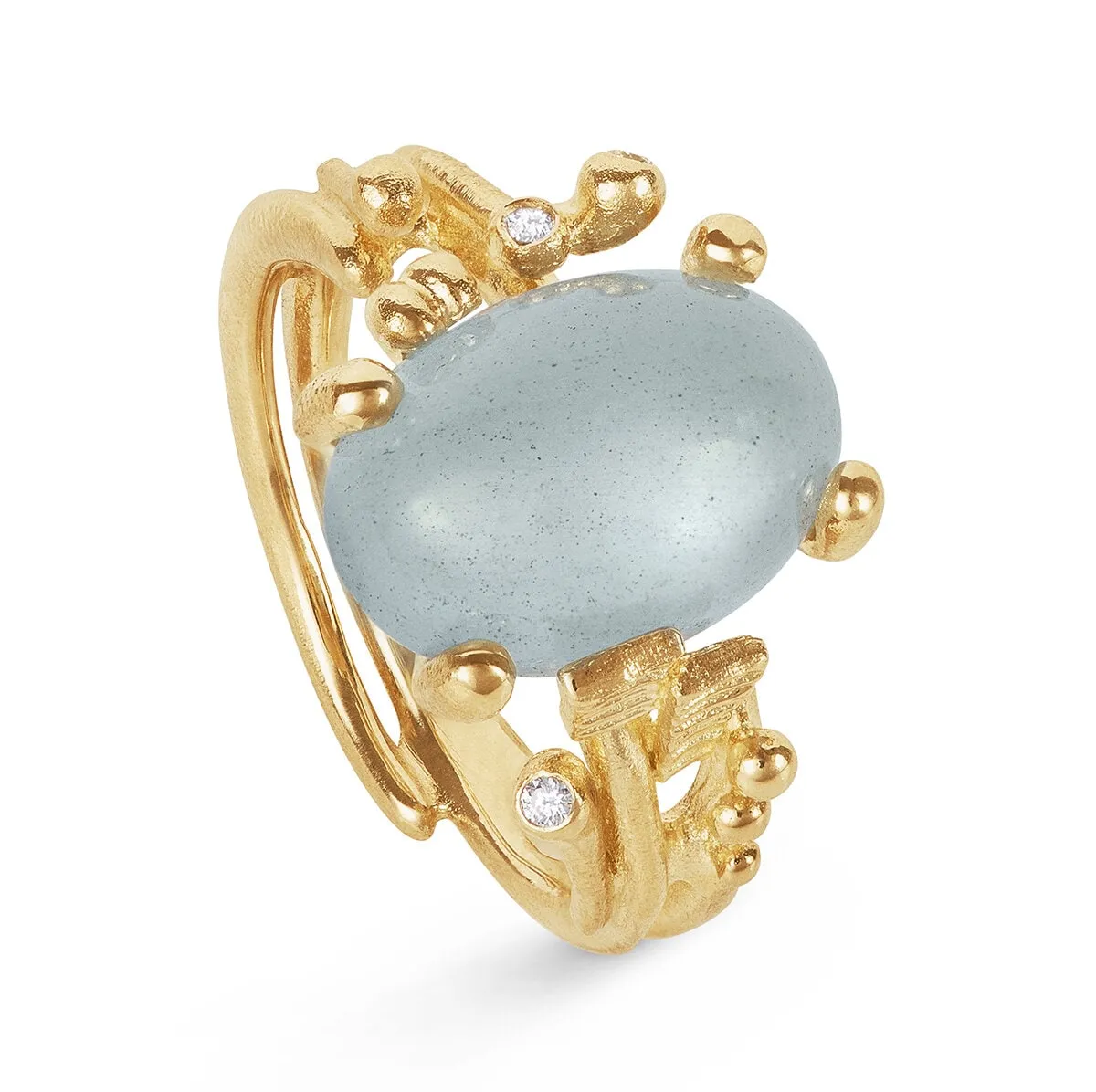 Ole_Lynggaaard_BoHo_guldring_med_Akvamarin_A2929-402_hos_Jarl_sandin