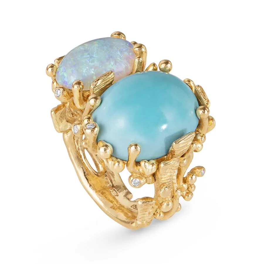 Ole_Lynggaaard_BoHo_guldring_med_Turkos_Opal_A2922-401_hos_Jarl_sandin