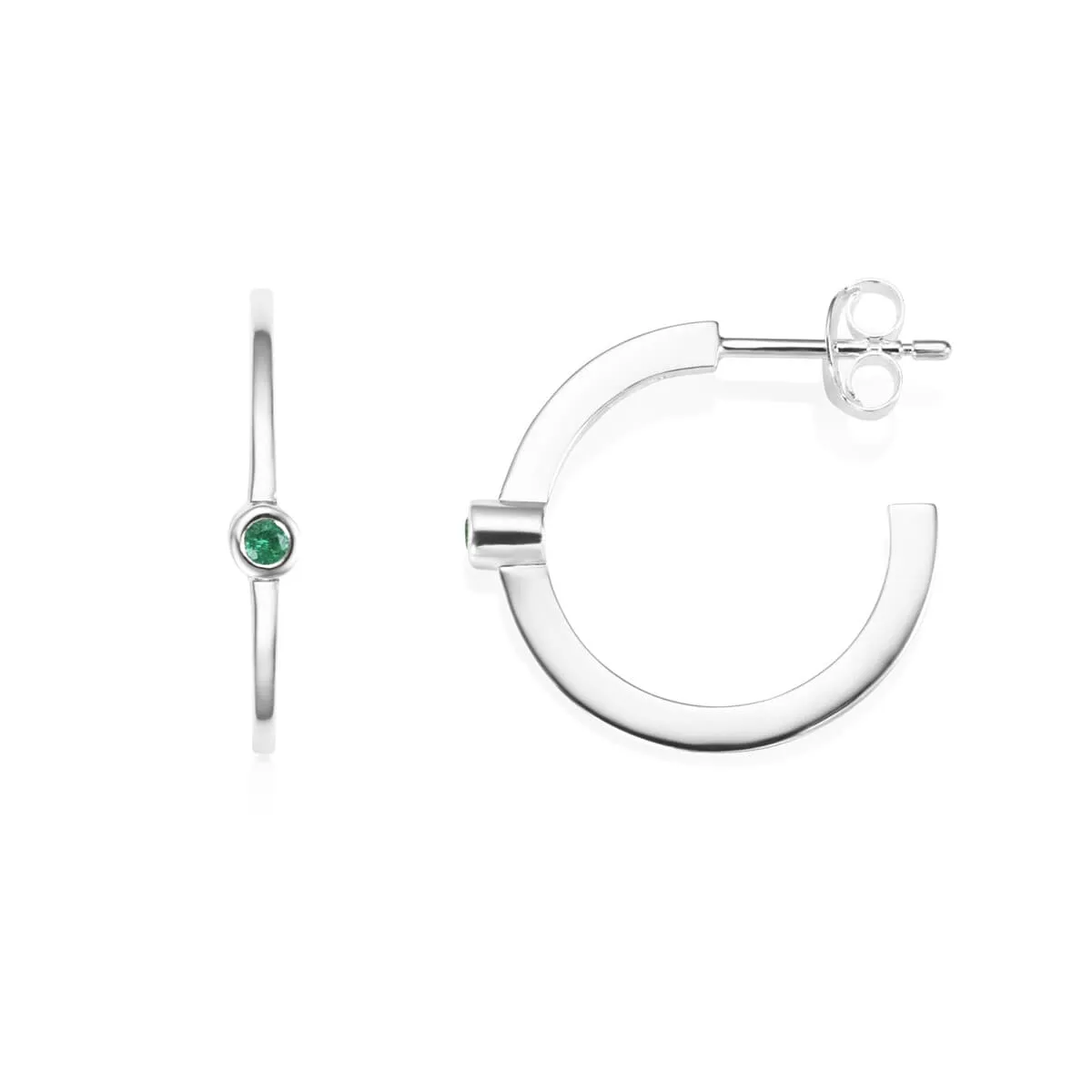 Efva_Attling_Micro_Blink_Hoops_-_Green_Emerald_12-100-01895(2)_1_hos_Jarl_Sandin
