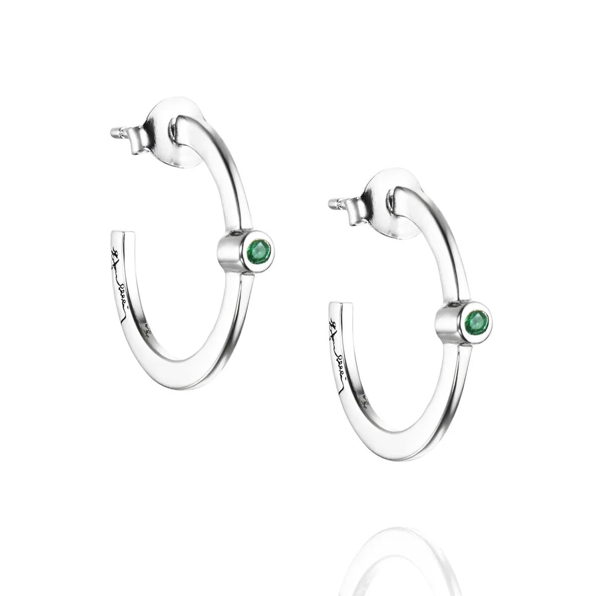 Efva_Attling_Micro_Blink_Hoops_-_Green_Emerald_12-100-01895_(1)_1_hos_Jarl_Sandin