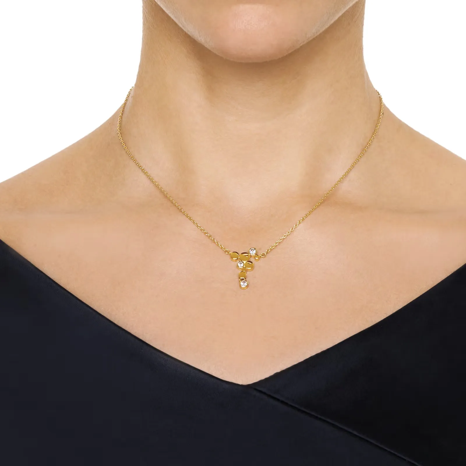 Efva Attling little champagne  stars necklace yellow gold efva attling 10 101 02369 2 hos Jarl Sandin