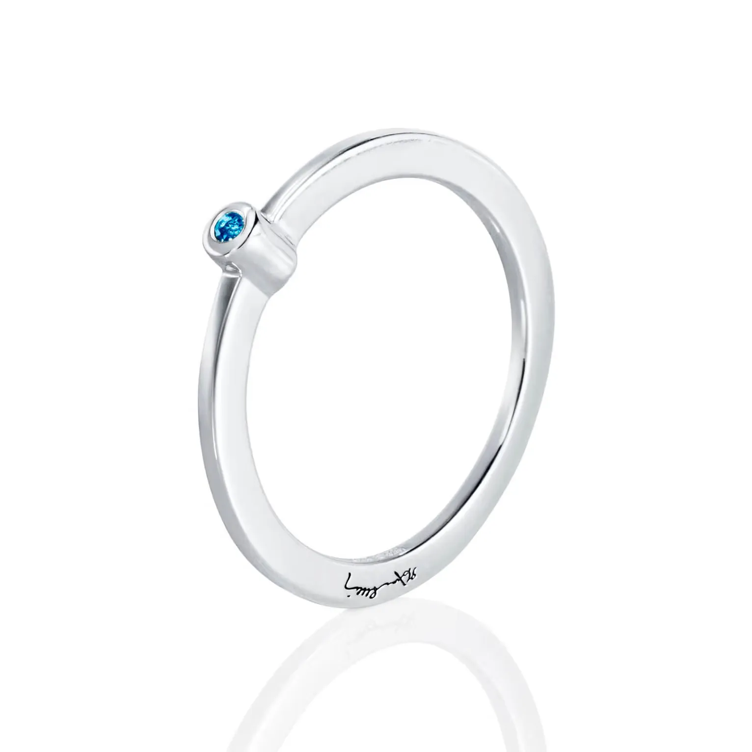 micro blink ring blue topaz silver efva attling 13 100 02423