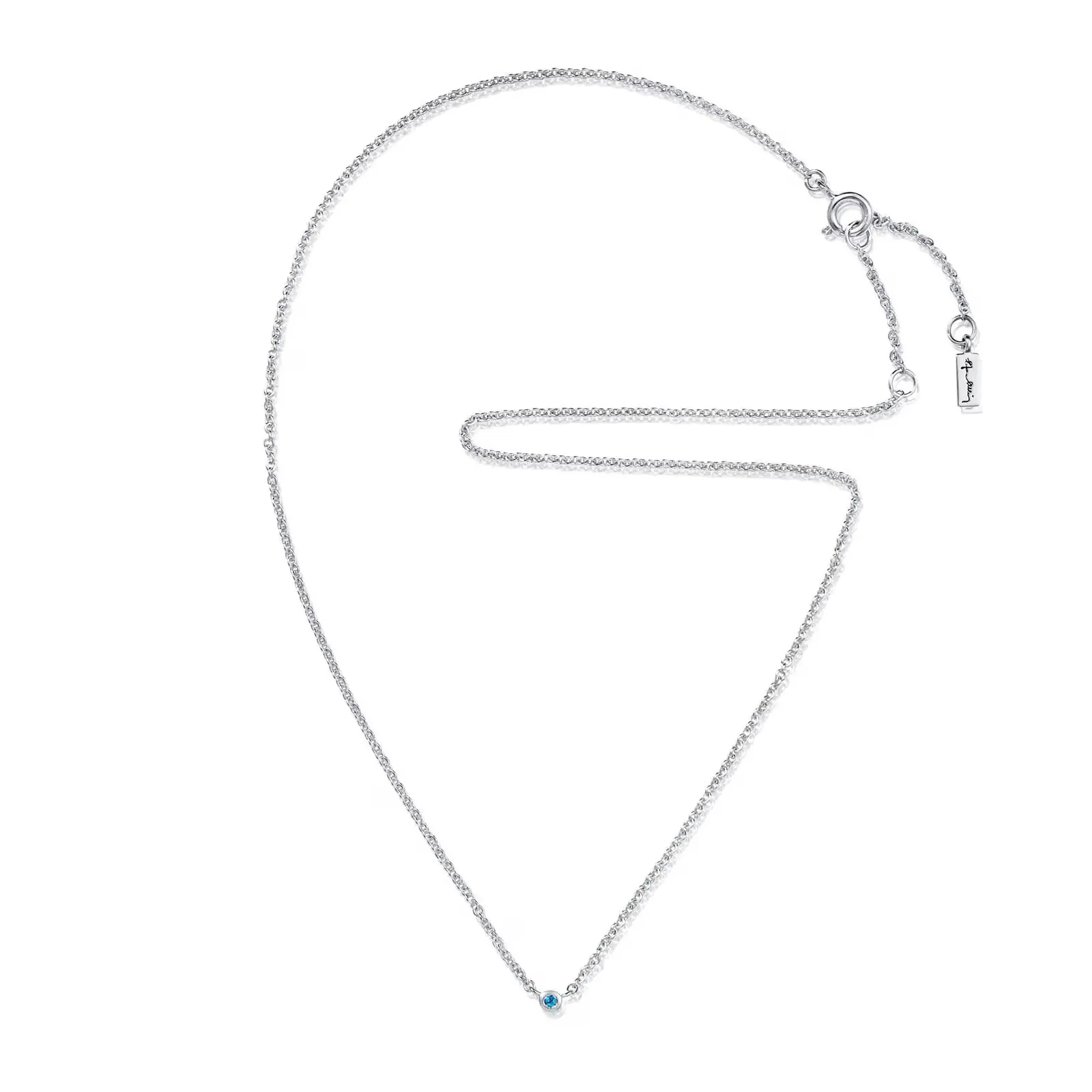 micro blink necklace blue topaz silver efva attling 10 100 02421 (1)