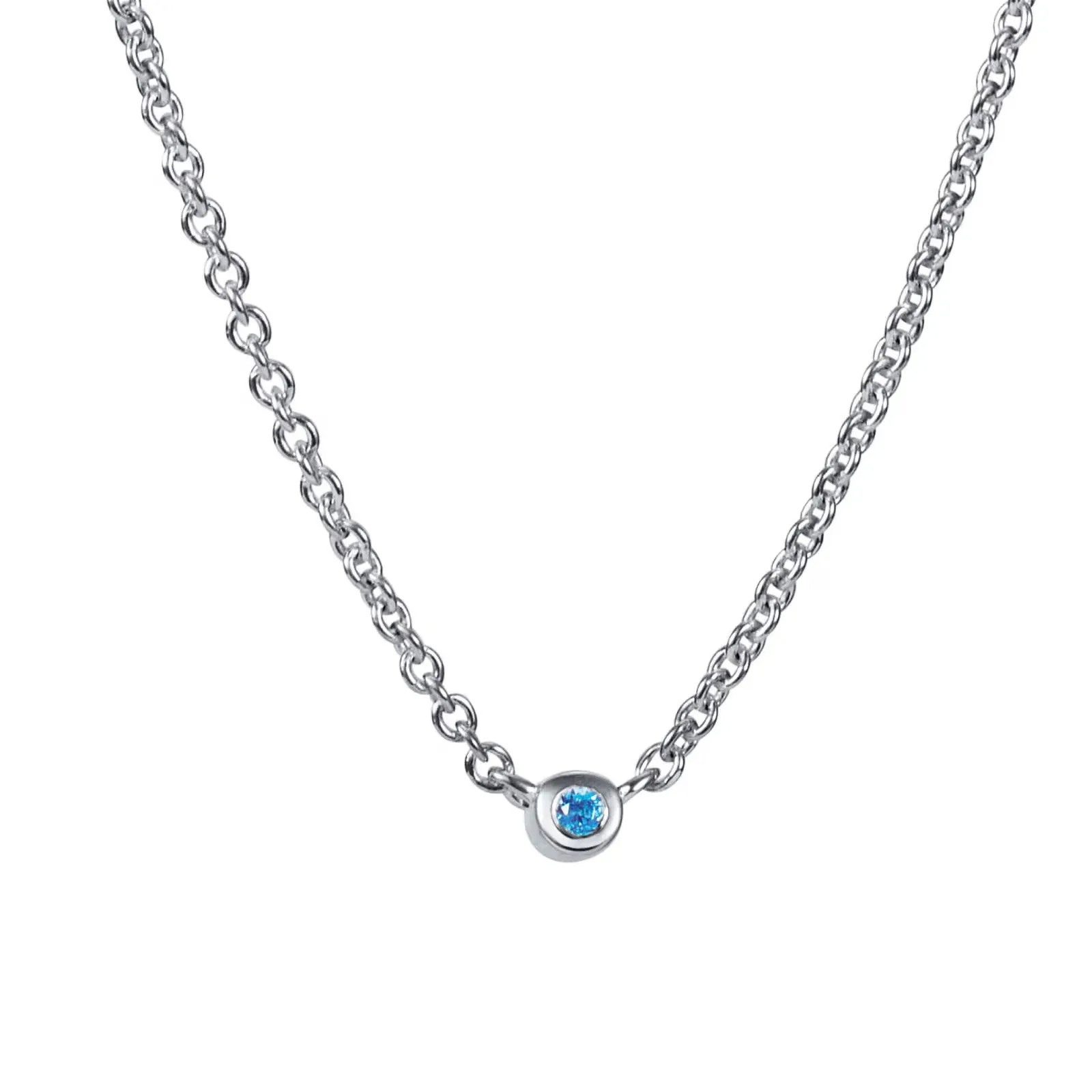 micro blink necklace blue topaz silver efva attling 10 100 02421